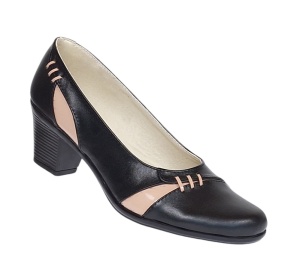 Pantofi dama eleganti din piele naturala - Mara Negru Nud P36NND - Img 5