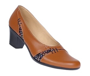 Pantofi dama eleganti din piele naturala Maro cu toc de 6cm P36CON - Img 7