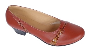 Pantofi dama eleganti din piele naturala Portocaliu cu toc de 6cm P36PORT - Img 3