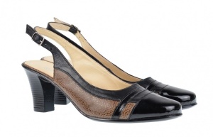 Pantofi dama eleganti Marimea 36 - Model decupat din piele naturala, cu toc 5cm - LS301N - Img 2