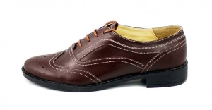 Pantofi dama maro casual din piele naturala Cod P29M - Img 4