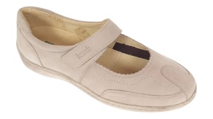 Pantofi dama Med-Line Ultra Confort din piele naturala bufo cu bareta BRD214BEJ - Img 9