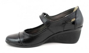 Pantofi dama piele naturala cu varf lacuit si arici, casual - Cod: P72N - Img 3