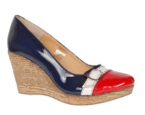Pantofi dama piele naturala lacuita rosu-bleumarin platforma 7 cm – Stil si confort - Img 8