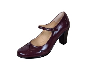 Pantofi dama visinii, eleganti, din piele naturala TOC 7cm - P104VIS7 - Img 2