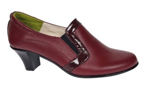 Pantofi de dama eleganti din piele naturala grena cu toc de 5 cm P72VIS - Img 6