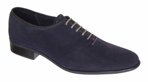 Pantofi eleganti barbati din piele naturala antilopa - Enzo Bleumarin Velur - Img 3