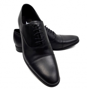 Pantofi eleganti barbati din piele naturala Negru Box GKR347N - Img 2