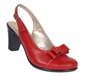 Pantofi eleganti dama decupati din piele naturala - Model Mara Rosu Box - Img 4