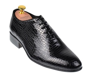 Pantofi eleganti pentru barbati piele naturala, negru, 024CROCON - Img 2