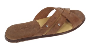 Papuci barbati din piele naturala maro bufu Marimea 42 BRD312MB - Img 7