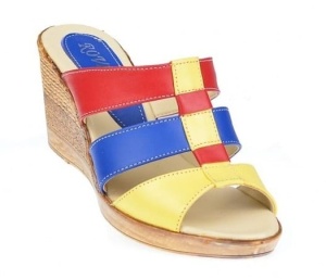 Papuci dama din piele naturala cu platforme de 7cm - RO214GBR - Img 7
