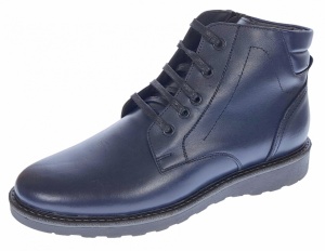 Reducare Marimea 41 Ghete barbati casual din piele naturala cu fermoar (imblanite) Bleumarin LCORSAFBLM - Img 9