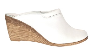 Saboti dama albi din piele naturala, platforme de 7 cm - TEA18ALB - Img 3