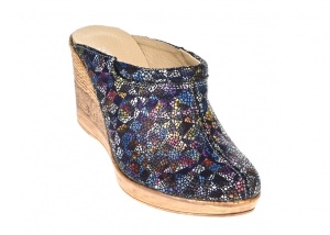 Saboti dama, color, din piele naturala, cu platforme de 7 cm, Ciucaleti Shoes