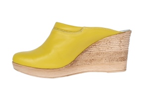 Saboti dama galben din piele naturala, platforme de 7 cm - TEA19GB - Img 2