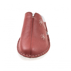 Saboti medicali femei, Marsala din piele naturala box, Med-Line BR298MARSALA - Img 3