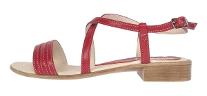 Sandale dama casual din piele naturala Rosu S8R - Img 2