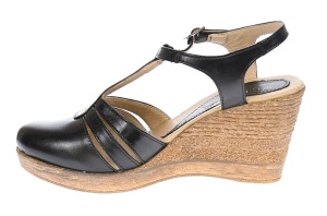 Sandale dama casual din piele naturala S9 Negru - Img 2