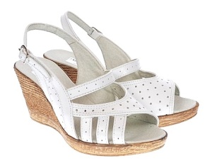 Sandale dama de vara cu platforme de 7 cm, din piele naturala, alba, S64ALBBOX - Img 8