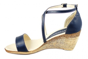 Sandale dama din piele naturala bleumarin - S7BLU - Img 3