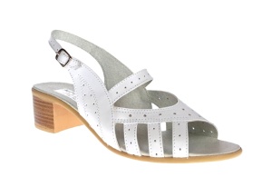 Sandale dama din piele naturala box, ALB, S32ALB