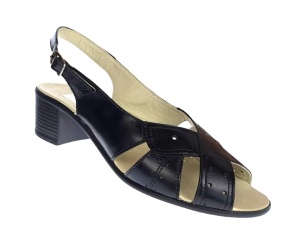 Sandale dama din piele naturala box, Negru, S33NBOX - Img 4