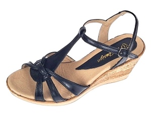 Sandale dama din piele naturala cu platforme negru - S51NBOX - Img 4