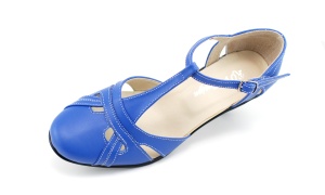 Sandale dama din piele naturala cu toc de 7cm - S48BLEU - Img 4