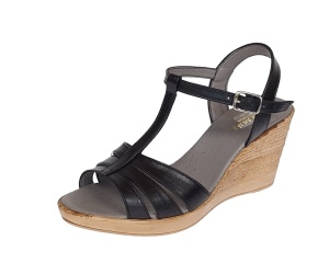 Sandale dama din piele naturala Negru NA134NBOX - Img 4
