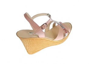 Sandale dama, din piele naturala, NUD - COLOR, cu platforme de 9 cm, S47NUD - Img 4