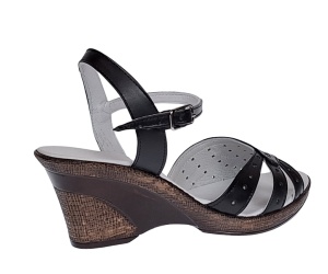 Sandale dama negre din piele naturala cu platforme de 6 cm S5N - Img 5
