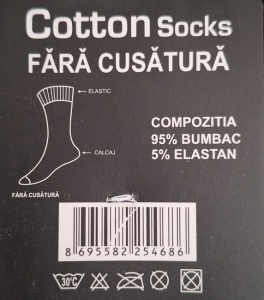 Sosete medicinale pentru diabetici set 6 perechi din bumbac fara cusatura MED6 - Img 3