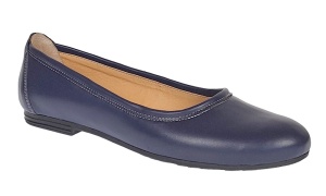 Balerini dama casual, din piele naturala bleumarin - FLO3BL