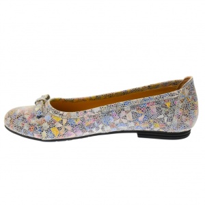 Balerini dama din piele naturala multicolora - FLOCOLOR2 - Img 2