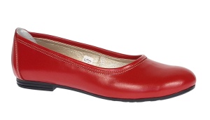 Balerini dama rosii casual din piele naturala - Eva - Img 4