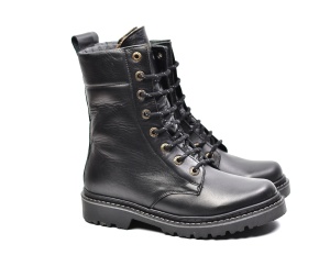 Bocanci barbati militari din piele naturala imblaniti Army Force K5 GKR955N
