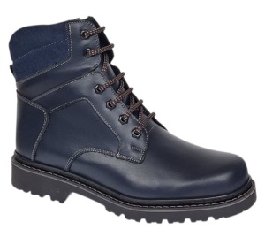 Bocanci barbati Sport din piele naturala model Bleumarin Imblanit GKR5KBLUE