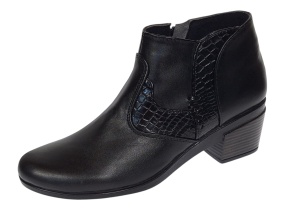 Botine dama casual din piele naturala cu fermoar MVS18BT - Img 5