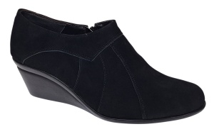 Botine dama rosii din piele naturala intoarsa cu platforme de 5 cm - Mira Velur - Img 2