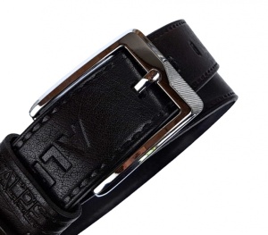 Curea barbati, casual, eleganta, din piele naturala, Negru, 4cm - CK40N - Img 3