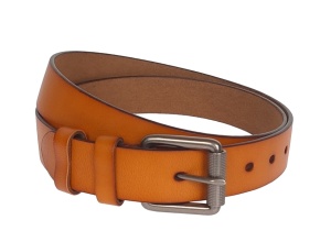 Curea barbati, casual, pentru jeans, din piele naturala, Maro, 3.2cm - TK14M - Img 2