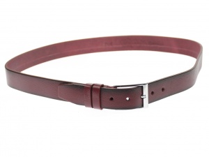 Curea barbati eleganta, din piele naturala, bordo 3.5 cm - DR001BOR - Img 4