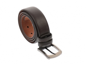Curea barbati eleganta, din piele naturala ,maro 3.5 cm - DR1320M - Img 4