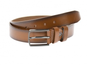 Curea barbati eleganta, din piele naturala, maro 3.5 cm - DR1535M