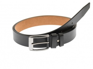 Curea barbati eleganta, din piele naturala, neagra 3.5 cm - DR1200N