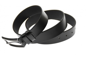 Curea barbati eleganta, din piele naturala, neagra 3.5 cm - DR1550N - Img 3