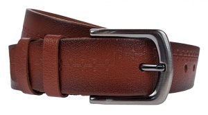 Curea barbati, eleganta, pentru costum, din piele naturala, Maro, 3.8cm - CK73M