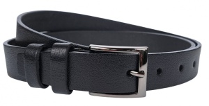 Curea barbati, eleganta, pentru costum, din piele naturala, Negru, 3cm - CK77N - Img 4