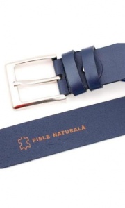 Curea casual barbati din piele naturala cu latimea de 4.3cm - Bleumarin SRNBLUE - Img 3